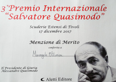 Menzione di Merito "Salvatore Quasimodo"